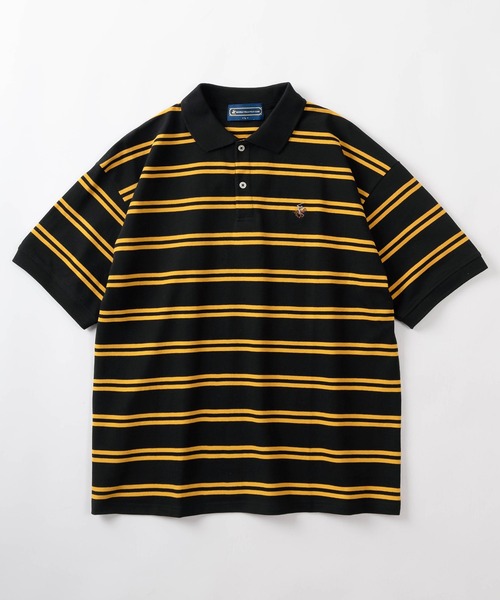 BEVERLY HILLS POLO CLUB（ビバリーヒルズポロクラブ）の「【BEVERLY HILLS POLO CLUB/ビバリーヒルズポロクラブ】ワイドシルエット ワンポイント刺繍 無地＆ボーダー ポロシャツ/ オーバーサイズ（ポロシャツ・レディース・ホワイト×ネイビー/ブラック×イエロー/ネイビー/ホワイト/グリーン/ブラック・M/L/XL）」の10枚目の写真