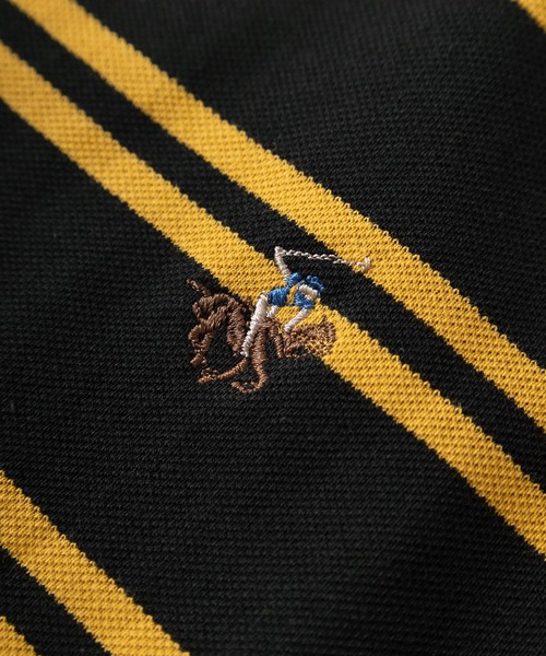 BEVERLY HILLS POLO CLUB（ビバリーヒルズポロクラブ）の「【BEVERLY HILLS POLO CLUB/ビバリーヒルズポロクラブ】ワイドシルエット ワンポイント刺繍 無地＆ボーダー ポロシャツ/ オーバーサイズ（ポロシャツ・レディース・ホワイト×ネイビー/ブラック×イエロー/ネイビー/ホワイト/グリーン/ブラック・M/L/XL）」の13枚目の写真