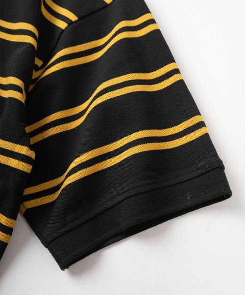 BEVERLY HILLS POLO CLUB（ビバリーヒルズポロクラブ）の「【BEVERLY HILLS POLO CLUB/ビバリーヒルズポロクラブ】ワイドシルエット ワンポイント刺繍 無地＆ボーダー ポロシャツ/ オーバーサイズ（ポロシャツ・レディース・ホワイト×ネイビー/ブラック×イエロー/ネイビー/ホワイト/グリーン/ブラック・M/L/XL）」の9枚目の写真