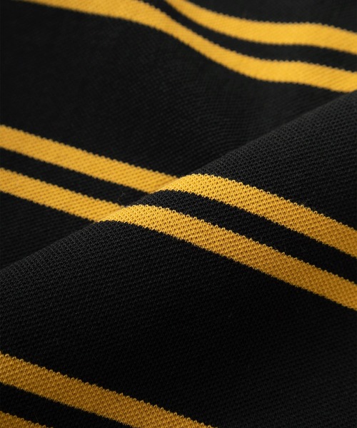 BEVERLY HILLS POLO CLUB（ビバリーヒルズポロクラブ）の「【BEVERLY HILLS POLO CLUB/ビバリーヒルズポロクラブ】ワイドシルエット ワンポイント刺繍 無地＆ボーダー ポロシャツ/ オーバーサイズ（ポロシャツ・レディース・ホワイト×ネイビー/ブラック×イエロー/ネイビー/ホワイト/グリーン/ブラック・M/L/XL）」の8枚目の写真