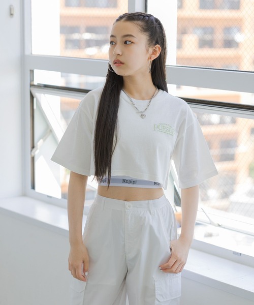 repipi armario(レピピ アルマリオ)の「ピグメントショートT(Tシャツ/カットソー・キッズ・ブルー/パープル/グリーン/ホワイト・MEDIUM/LARGE/SMALL)」の5枚目の写真