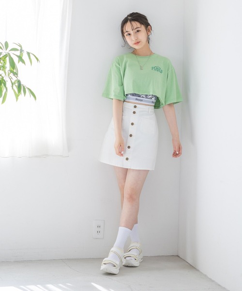 repipi armario(レピピ アルマリオ)の「ピグメントショートT(Tシャツ/カットソー・キッズ・ブルー/パープル/グリーン/ホワイト・MEDIUM/LARGE/SMALL)」の20枚目の写真