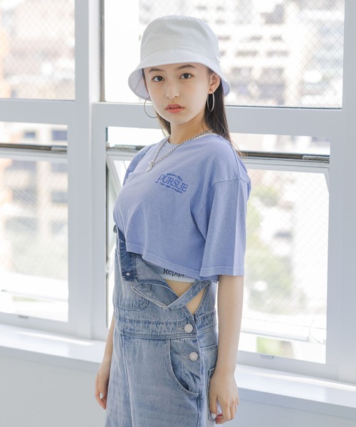 repipi armario(レピピ アルマリオ)の「ピグメントショートT(Tシャツ/カットソー・キッズ・ブルー/パープル/グリーン/ホワイト・MEDIUM/LARGE/SMALL)」の6枚目の写真