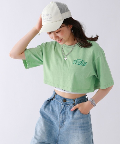 repipi armario(レピピ アルマリオ)の「ピグメントショートT(Tシャツ/カットソー・キッズ・ブルー/パープル/グリーン/ホワイト・MEDIUM/LARGE/SMALL)」の7枚目の写真
