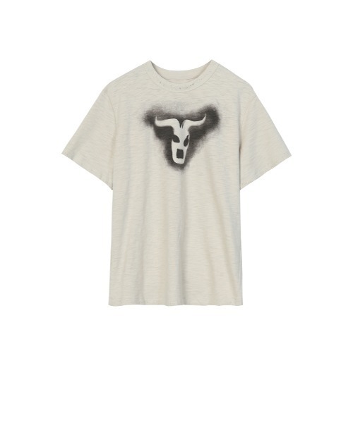 JNBY（ジェーエヌビーワイ）の「Distressed Folklore Silhouette Pattern T-shirt（Tシャツ/カットソー・レディース・グレー系その他5/グリーン系その他5/ホワイト系その他・36/40/38）」の2枚目の写真