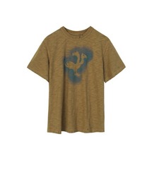 Distressed Folklore Silhouette Pattern T-shirt