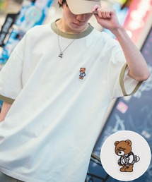 【SIDEWAY STANCE】オリジナル グラフィック プリント & 刺しゅうデザイン 半袖 リンガーTシャツ