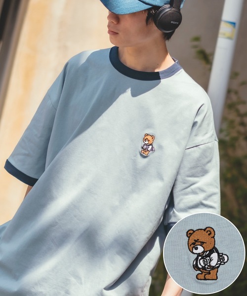 SIDEWAY STANCE(サイドウェイスタンス)の「【SIDEWAY STANCE】オリジナル グラフィック プリント & 刺しゅうデザイン 半袖 リンガーTシャツ(Tシャツ/カットソー・メンズ・ホワイト系その他/ホワイト系その他3/イエロー系その他3/ホワイト/イエロー/ブルー系その他/イエロー系その他/ブルー系その他2/ブルー系その他3/ホワイト系その他2/イエロー系その他2/ブルー・MEDIUM/LARGE/X-LARGE)」の7枚目の写真