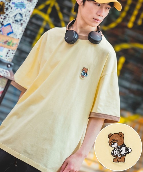SIDEWAY STANCE(サイドウェイスタンス)の「【SIDEWAY STANCE】オリジナル グラフィック プリント & 刺しゅうデザイン 半袖 リンガーTシャツ(Tシャツ/カットソー・メンズ・ホワイト系その他/ホワイト系その他3/イエロー系その他3/ホワイト/イエロー/ブルー系その他/イエロー系その他/ブルー系その他2/ブルー系その他3/ホワイト系その他2/イエロー系その他2/ブルー・MEDIUM/LARGE/X-LARGE)」の11枚目の写真