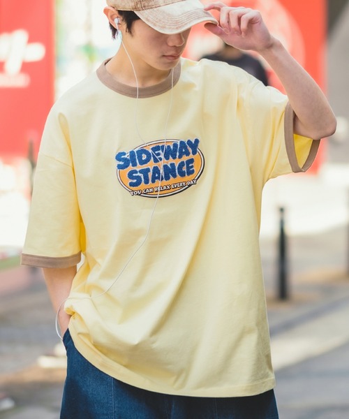 SIDEWAY STANCE(サイドウェイスタンス)の「【SIDEWAY STANCE】オリジナル グラフィック プリント & 刺しゅうデザイン 半袖 リンガーTシャツ(Tシャツ/カットソー・メンズ・ホワイト系その他/ホワイト系その他3/イエロー系その他3/ホワイト/イエロー/ブルー系その他/イエロー系その他/ブルー系その他2/ブルー系その他3/ホワイト系その他2/イエロー系その他2/ブルー・MEDIUM/LARGE/X-LARGE)」の12枚目の写真