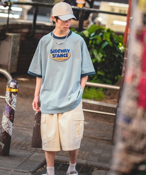 SIDEWAY STANCE(サイドウェイスタンス)の「【SIDEWAY STANCE】オリジナル グラフィック プリント & 刺しゅうデザイン 半袖 リンガーTシャツ(Tシャツ/カットソー・メンズ・ホワイト系その他/ホワイト系その他3/イエロー系その他3/ホワイト/イエロー/ブルー系その他/イエロー系その他/ブルー系その他2/ブルー系その他3/ホワイト系その他2/イエロー系その他2/ブルー・MEDIUM/LARGE/X-LARGE)」の19枚目の写真