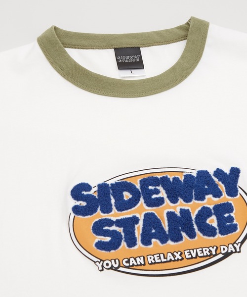 SIDEWAY STANCE(サイドウェイスタンス)の「【SIDEWAY STANCE】オリジナル グラフィック プリント & 刺しゅうデザイン 半袖 リンガーTシャツ(Tシャツ/カットソー・メンズ・ホワイト系その他/ホワイト系その他3/イエロー系その他3/ホワイト/イエロー/ブルー系その他/イエロー系その他/ブルー系その他2/ブルー系その他3/ホワイト系その他2/イエロー系その他2/ブルー・MEDIUM/LARGE/X-LARGE)」の20枚目の写真