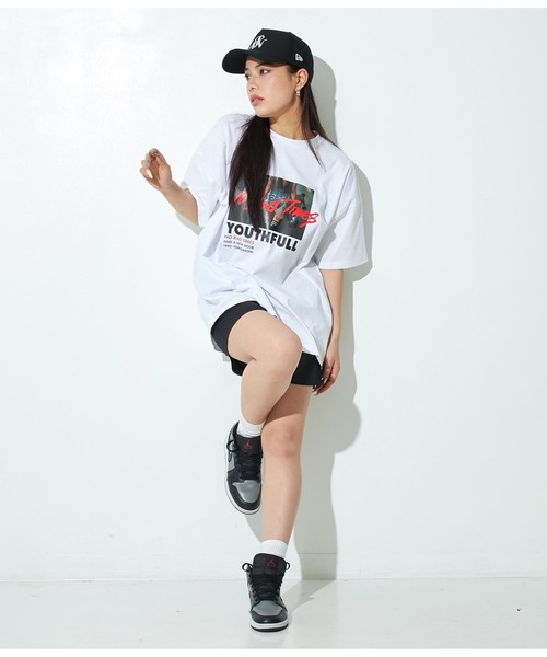 ANAP（アナップ）の「フォトプリントビッグTシャツ【親子お揃い】（Tシャツ/カットソー・レディース・ブラック/ホワイト/オレンジ・FREE）」の9枚目の写真