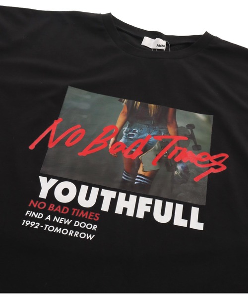 ANAP（アナップ）の「フォトプリントビッグTシャツ【親子お揃い】（Tシャツ/カットソー・レディース・ブラック/ホワイト/オレンジ・FREE）」の5枚目の写真