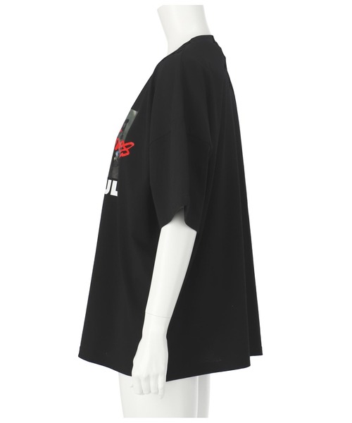 ANAP（アナップ）の「フォトプリントビッグTシャツ【親子お揃い】（Tシャツ/カットソー・レディース・ブラック/ホワイト/オレンジ・FREE）」の18枚目の写真