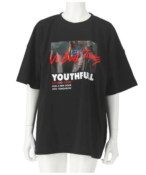 ANAP（アナップ）の「フォトプリントビッグTシャツ【親子お揃い】（Tシャツ/カットソー・レディース・ブラック/ホワイト/オレンジ・FREE）」の17枚目の写真