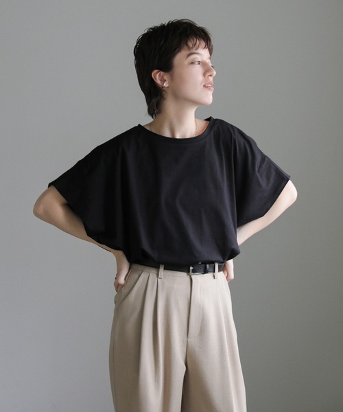 select MOCA（セレクトモカ）の「フレンチタックオーバーカットソー（Tシャツ/カットソー・レディース・ブラック/ホワイト/ブラウン・FREE）」の18枚目の写真