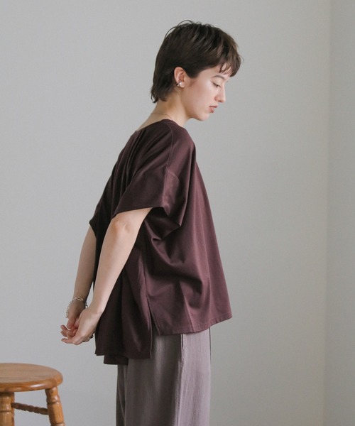 select MOCA（セレクトモカ）の「フレンチタックオーバーカットソー（Tシャツ/カットソー・レディース・ブラック/ホワイト/ブラウン・FREE）」の13枚目の写真