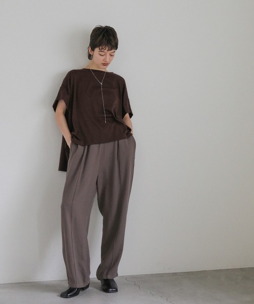 select MOCA（セレクトモカ）の「フレンチタックオーバーカットソー（Tシャツ/カットソー・レディース・ブラック/ホワイト/ブラウン・FREE）」の10枚目の写真