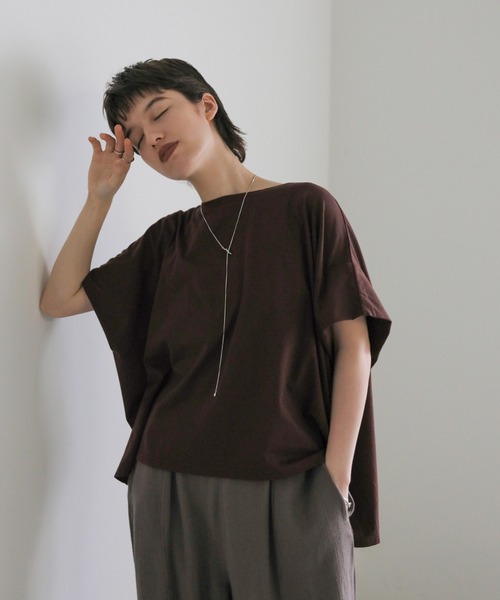 select MOCA（セレクトモカ）の「フレンチタックオーバーカットソー（Tシャツ/カットソー・レディース・ブラック/ホワイト/ブラウン・FREE）」の11枚目の写真