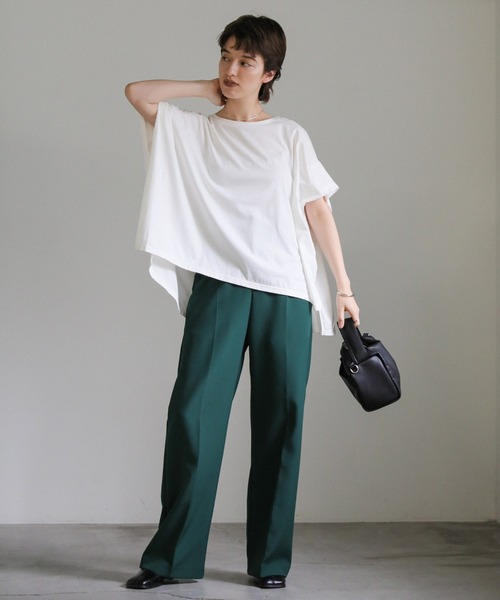 select MOCA（セレクトモカ）の「フレンチタックオーバーカットソー（Tシャツ/カットソー・レディース・ブラック/ホワイト/ブラウン・FREE）」の6枚目の写真