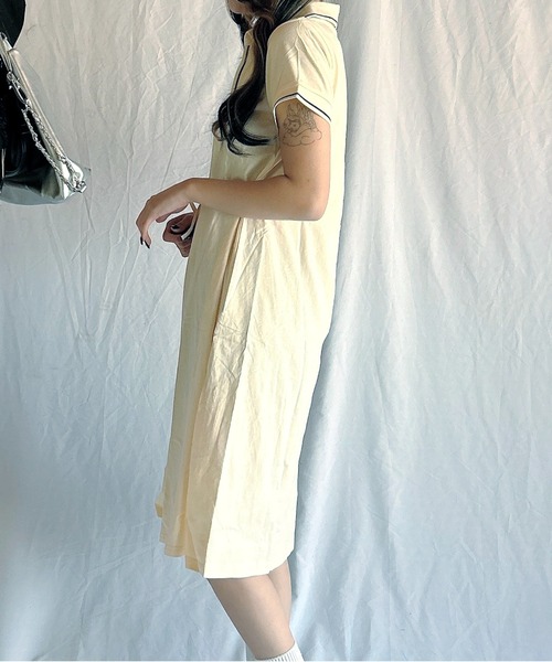 Chick（チック）の「半袖ポロワンピース（ワンピース・レディース・ネイビー/ホワイト・FREE）」の16枚目の写真