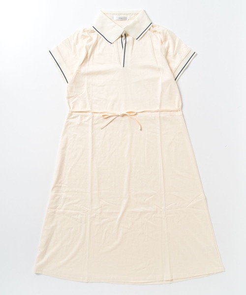 Chick（チック）の「半袖ポロワンピース（ワンピース・レディース・ネイビー/ホワイト・FREE）」の14枚目の写真