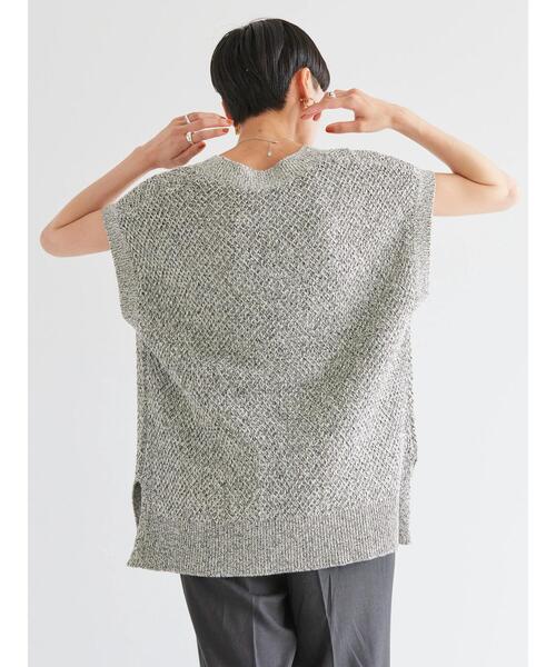 AMERICAN HOLIC（アメリカンホリック）の「リンクス柄Vネックニットベスト（ベスト・レディース・ブラック/ライトグリーン/ベージュ系その他2・M/L）」の8枚目の写真