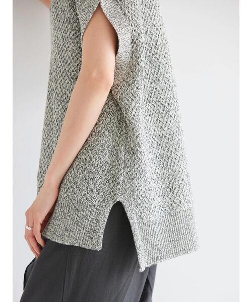 AMERICAN HOLIC（アメリカンホリック）の「リンクス柄Vネックニットベスト（ベスト・レディース・ブラック/ライトグリーン/ベージュ系その他2・M/L）」の11枚目の写真