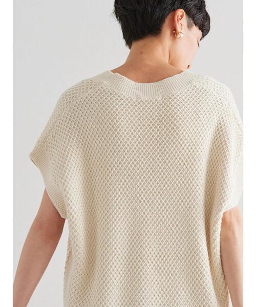 AMERICAN HOLIC（アメリカンホリック）の「リンクス柄Vネックニットベスト（ベスト・レディース・ブラック/ライトグリーン/ベージュ系その他2・M/L）」の12枚目の写真