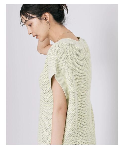 AMERICAN HOLIC（アメリカンホリック）の「リンクス柄Vネックニットベスト（ベスト・レディース・ブラック/ライトグリーン/ベージュ系その他2・M/L）」の10枚目の写真