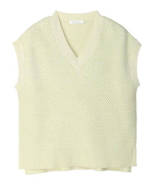 AMERICAN HOLIC（アメリカンホリック）の「リンクス柄Vネックニットベスト（ベスト・レディース・ブラック/ライトグリーン/ベージュ系その他2・M/L）」の13枚目の写真