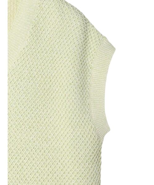AMERICAN HOLIC（アメリカンホリック）の「リンクス柄Vネックニットベスト（ベスト・レディース・ブラック/ライトグリーン/ベージュ系その他2・M/L）」の7枚目の写真