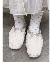 merry jenny | チュールサテンフラットシューズ(パンプス)