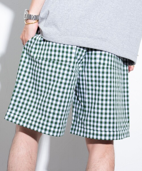 GLOSTER(グロスター)の「【GLOSTER/グロスター】POPギンガムチェックショーツ(その他パンツ・メンズ・ブラック/グリーン/ネイビー・M/L)」の5枚目の写真