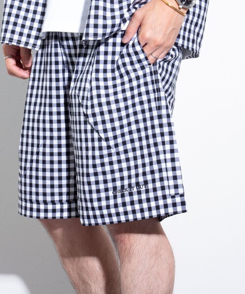 GLOSTER(グロスター)の「【GLOSTER/グロスター】POPギンガムチェックショーツ(その他パンツ・メンズ・ブラック/グリーン/ネイビー・M/L)」の14枚目の写真