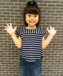 CIAOPANIC TYPY | KIDS バックレースボーダーTシャツ(Tシャツ/カットソー)