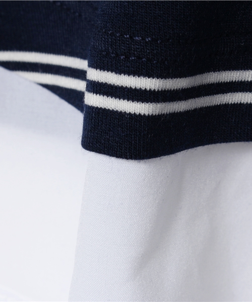 CIAOPANIC TYPY（チャオパニックティピー）の「KIDS バックレースボーダーTシャツ（Tシャツ/カットソー・キッズ・ネイビー/オフホワイト・105/125/115/135/95）」の4枚目の写真