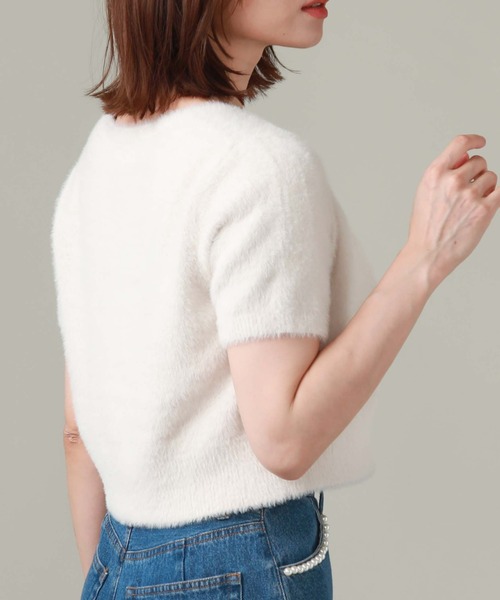 archives(アルシーヴ)の「チェーンミニフェザーニットアンサンブル(ニット/セーター・レディース・アイボリー/ブラック/モカ・MEDIUM)」の6枚目の写真