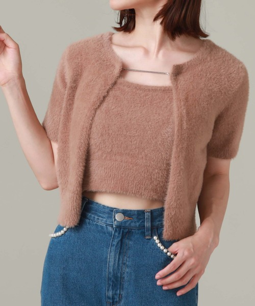 archives(アルシーヴ)の「チェーンミニフェザーニットアンサンブル(ニット/セーター・レディース・アイボリー/ブラック/モカ・MEDIUM)」の22枚目の写真