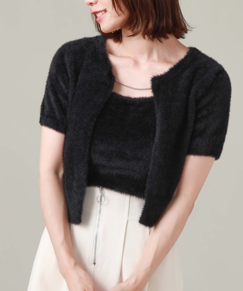 archives(アルシーヴ)の「チェーンミニフェザーニットアンサンブル(ニット/セーター・レディース・アイボリー/ブラック/モカ・MEDIUM)」の12枚目の写真