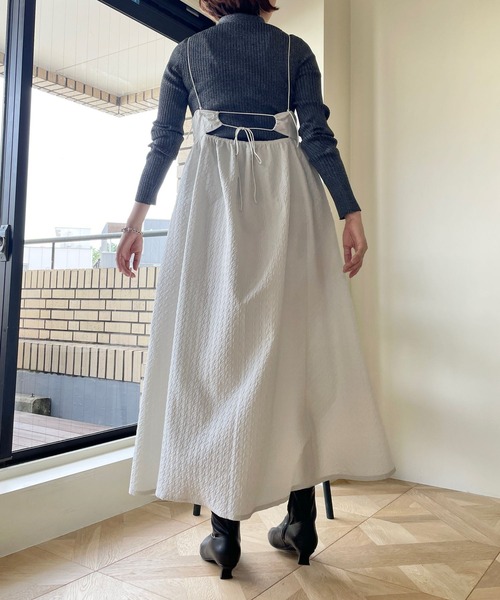 LOWRYS FARM（ローリーズファーム）の「スクエアボリュームキャミワンピース　968690（ワンピース・レディース・チャコールグレー/ブラック/グリーン/アイボリー/その他・FREE）」の22枚目の写真