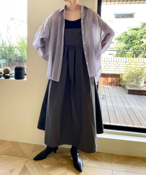 LOWRYS FARM（ローリーズファーム）の「スクエアボリュームキャミワンピース　968690（ワンピース・レディース・チャコールグレー/ブラック/グリーン/アイボリー/その他・FREE）」の19枚目の写真