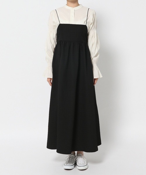 LOWRYS FARM（ローリーズファーム）の「スクエアボリュームキャミワンピース　968690（ワンピース・レディース・チャコールグレー/ブラック/グリーン/アイボリー/その他・FREE）」の16枚目の写真