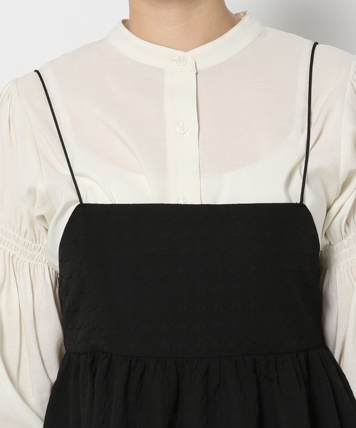 LOWRYS FARM（ローリーズファーム）の「スクエアボリュームキャミワンピース　968690（ワンピース・レディース・チャコールグレー/ブラック/グリーン/アイボリー/その他・FREE）」の9枚目の写真