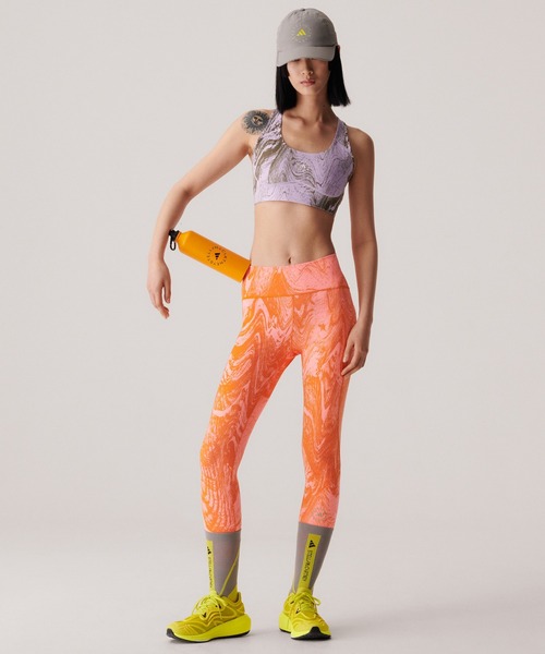 adidas ステラマッカートニー オレンジ マーブル模様 レギンス adidas by Stella McCartney（アディダスバイステラマッカートニー）の