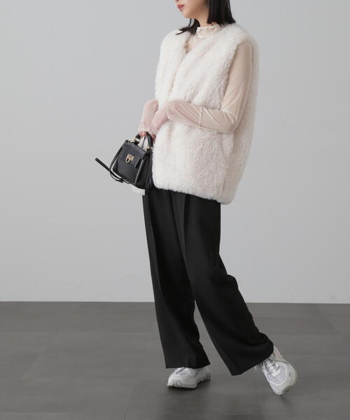 FREE'S MART（フリーズマート）の「◆ハイウエストコクーンパンツ（その他パンツ・レディース・ブラック/ホワイト・MEDIUM/SMALL）」の15枚目の写真