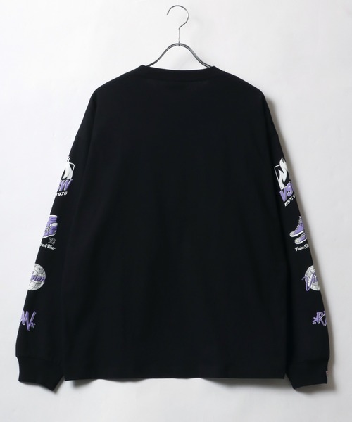 VISION STREET WEAR(ヴィジョンストリートウェア)の「VISION STREET WEAR/ヴィジョンストリートウエア オーバーサイズ リンガー 袖 バックプリント ワンポイント ロンT 長袖Tシャツ レディース メンズ(Tシャツ/カットソー・レディース・ホワイト系その他/ブラック系その他/ホワイト系その他3/ブラック系その他2/ブラック/ホワイト/ホワイト系その他2・M/LL/L)」の11枚目の写真