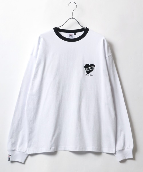 VISION STREET WEAR(ヴィジョンストリートウェア)の「VISION STREET WEAR/ヴィジョンストリートウエア オーバーサイズ リンガー 袖 バックプリント ワンポイント ロンT 長袖Tシャツ レディース メンズ(Tシャツ/カットソー・レディース・ホワイト系その他/ブラック系その他/ホワイト系その他3/ブラック系その他2/ブラック/ホワイト/ホワイト系その他2・M/LL/L)」の12枚目の写真