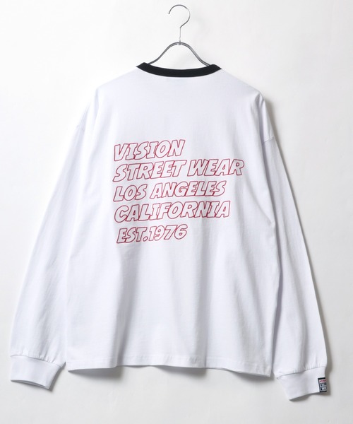 VISION STREET WEAR(ヴィジョンストリートウェア)の「VISION STREET WEAR/ヴィジョンストリートウエア オーバーサイズ リンガー 袖 バックプリント ワンポイント ロンT 長袖Tシャツ レディース メンズ(Tシャツ/カットソー・レディース・ホワイト系その他/ブラック系その他/ホワイト系その他3/ブラック系その他2/ブラック/ホワイト/ホワイト系その他2・M/LL/L)」の15枚目の写真